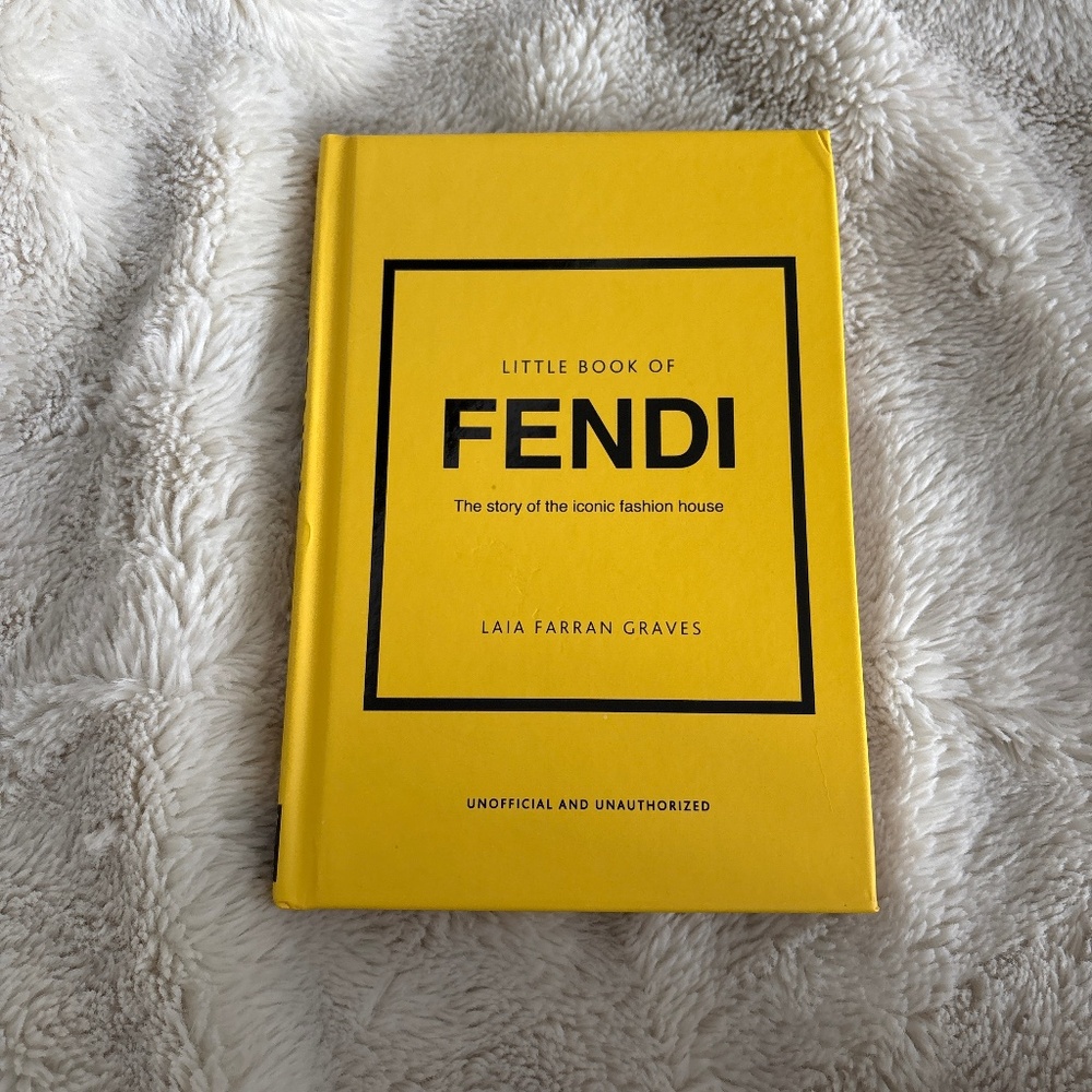 Little Book of Fendi Hardcover Fashion Coffee Table Book Yellow Designer Luxury